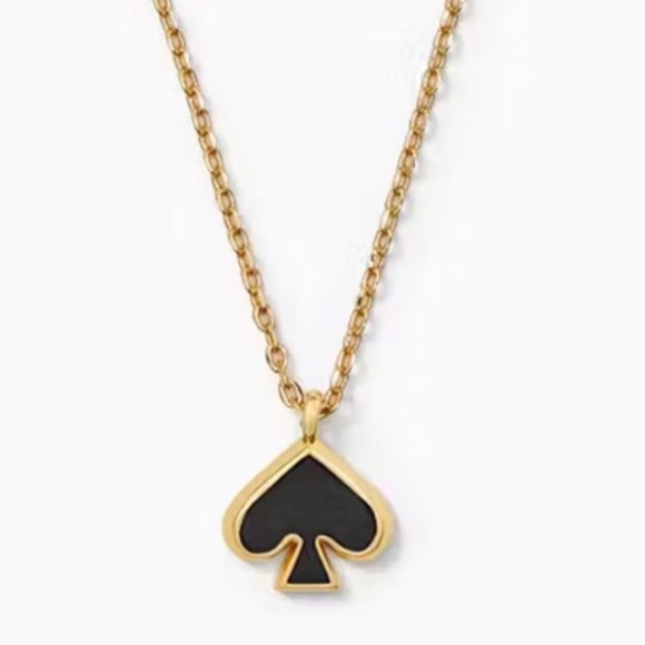kate spade Jewelry - $69 Kate Spade everyday spade enamel mini pendant black